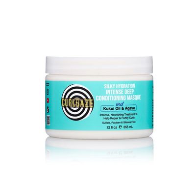 CURLDAZE Luxurious, Intense Deep Conditioning Masque with Kukui Oil for Intense Moisture and Head Turning Shine, Hair Mask