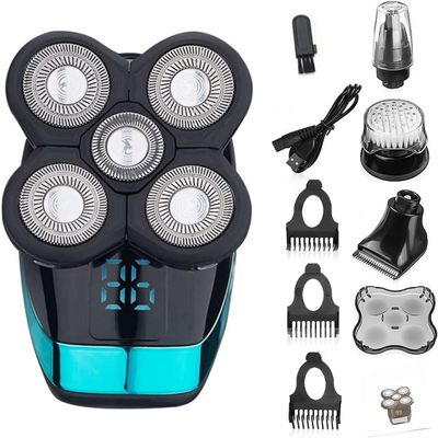 GeRRiT Electric Razor for Men's, Wet Dry Electric Shaver for Men Beard Hair Trimmer Electric Razor Rechargeable Bald Shaving Machine LCD Display Grooming Kit
