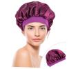 Holibanna 2pcs Wide Side Elastic Night Sleep Hat Wrap for Women Cap Comfortable and Stretchable for Hair for Nighttime Use Purple view 2