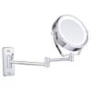 VVQQFGXN Wall Mount Vanity Makeup Mirrors Magnifying Hotel Bathroom Shaving Cosmetic Mirror Double Folding Arms Wall Mirrors Chrome view 1
