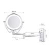 VVQQFGXN Wall Mount Vanity Makeup Mirrors Magnifying Hotel Bathroom Shaving Cosmetic Mirror Double Folding Arms Wall Mirrors Chrome view 4