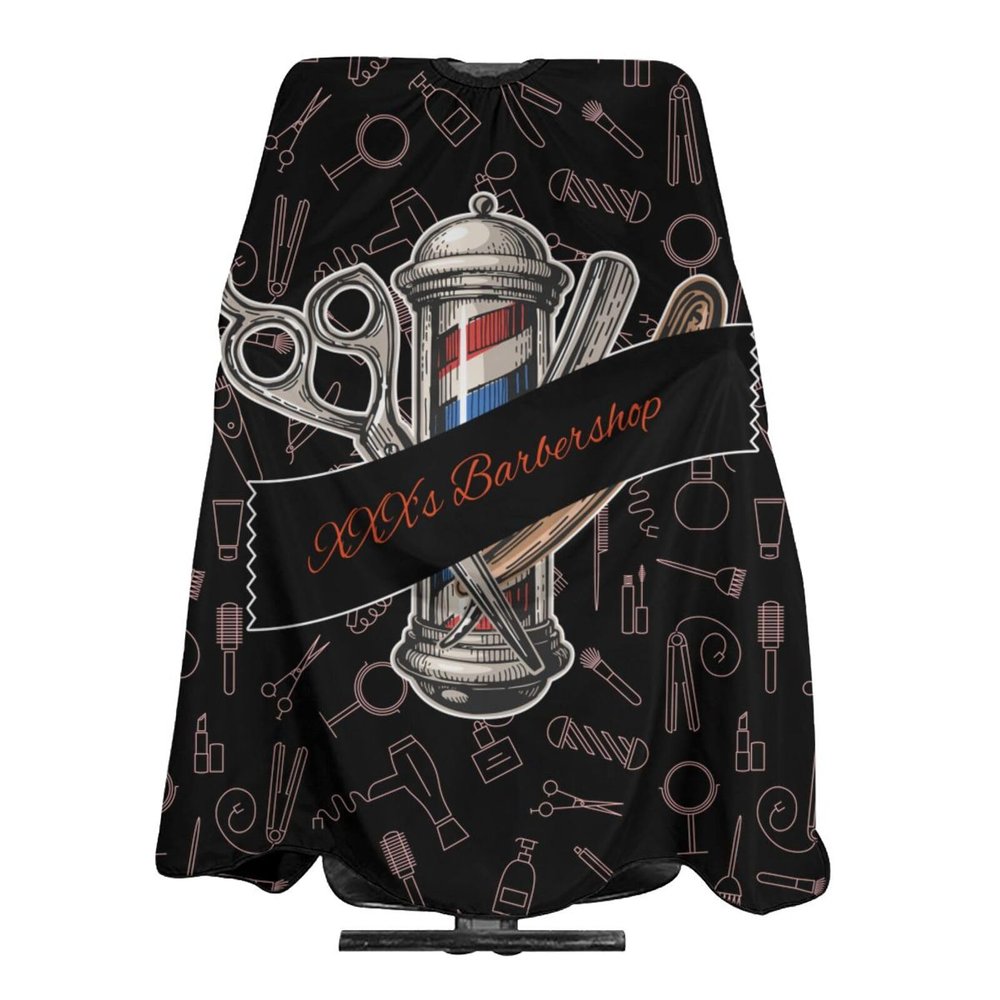 Custom Barber Cape Hairdresser Cape, Add Your Photo Text Logo Personalized Barbershop Salon Cape for Men, Customized Hair Cutting Cape for Home Salon Barbershop