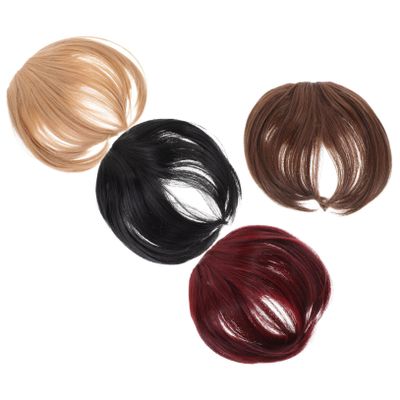 FRCOLOR 4pcs Clip-in Hair Extensions for Women Fake Hairpiece Versatile Fringe Clip for Daily Wear Parties Weddings