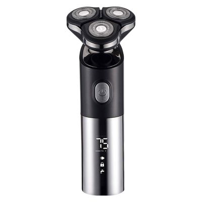 GeRRiT Mens 4-in-1 Electric Shaver & Grooming Kit, Cordless Wet Dry Rotary Shavers USB Fast Charging LED Display