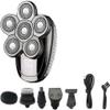 GeRRiT Electric Shavers for Men, 6 in 1 Men's 4D Electric Shaver Rechargeable 6 Floating Heads Beard Nose Ear Hair Trimmer Bald Head for Men Razor Clipper Face view 1
