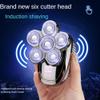 GeRRiT Electric Shavers for Men, 6 in 1 Men's 4D Electric Shaver Rechargeable 6 Floating Heads Beard Nose Ear Hair Trimmer Bald Head for Men Razor Clipper Face view 2