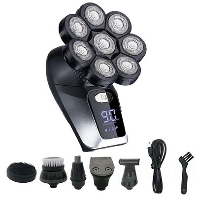 GeRRiT Electric Shavers for Bald Men, Multifunctional 8D Bald Head Shaver 6 in 1 Electric Razor Head Shavers for Bald Men LED Display Electric Shavers