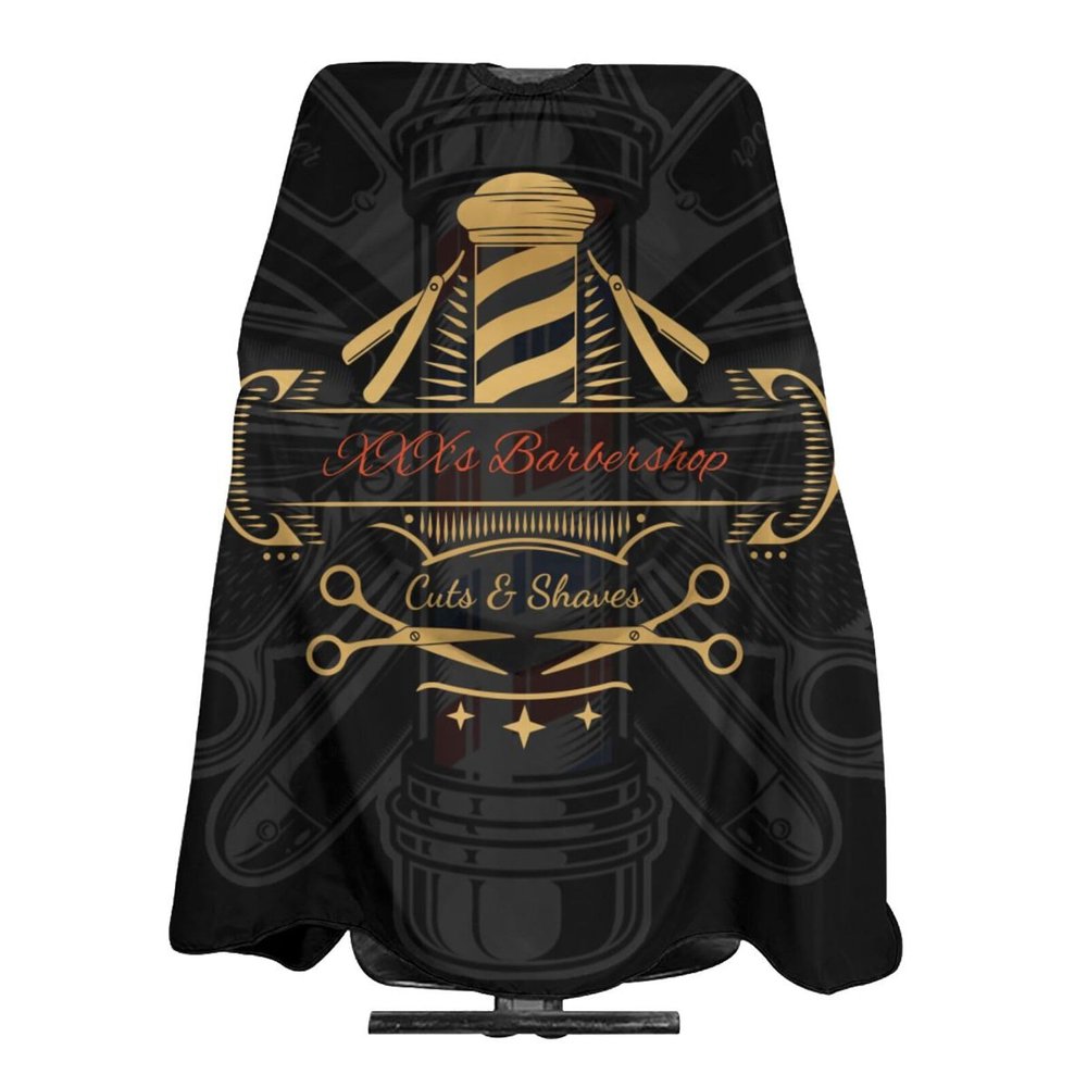 Custom Barber Cape Hairdresser Cape, Add Your Photo Text Logo Personalized Salon Cape for Men, Customized Hair Cutting Cape for Home Salon Barbershop