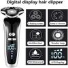 GeRRiT Electric Razor for Men's, Electric Shaver 4D for Men Electric Hair Clipper USB Rechargeable Professional Hair Trimmer Hair Cutter for Men Adult Razor view 2