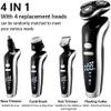 GeRRiT Electric Razor for Men's, Electric Shaver 4D for Men Electric Hair Clipper USB Rechargeable Professional Hair Trimmer Hair Cutter for Men Adult Razor view 4