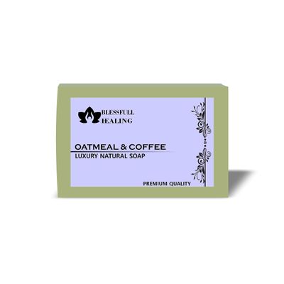 Blessfull Healing Luxury Oatmeal & Coffee Handmade Natural Soap Bars (125 Gram / 4.4 OZ) (Pack Of 1)