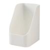 Ddewing Desktop Storage Box Slanted Cosmetic Makeup Organizer Multi Purpose Plastic Storage Sundries Dustproof Portable Bathroom Transparent Storage Box for Home (White) view 1