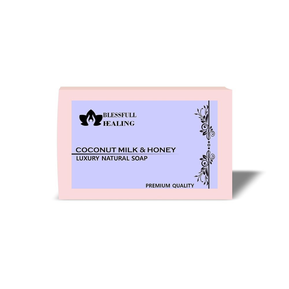 Blessfull Healing Luxury Coconut Milk & Honey Handmade Natural Soap Bars (125 Gram / 4.4 OZ) (Pack Of 1)