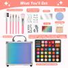 Anpro All-In-One Makeup Kit for Girls 10-12 with Case, Pro Teen Makeup Set, Tween Makeup Kit, Full Starter Make Up Kit with Brushes, Eyeshadow Palette, Blushes, Glitter Gel, Temporary Tattoo Stickers view 2