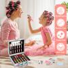 Anpro All-In-One Makeup Kit for Girls 10-12 with Case, Pro Teen Makeup Set, Tween Makeup Kit, Full Starter Make Up Kit with Brushes, Eyeshadow Palette, Blushes, Glitter Gel, Temporary Tattoo Stickers view 4