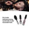 3pcs Beard Brush Set, 2 in 1 Barber Beard Brush, Comb and Brush Reinforced Bristles Portable and Lightweight for Stylingand Grooming view 3