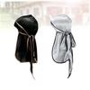 Women's Turban Headscarf 2 Pack Silk Long Tail Elastic Fit Hat White view 4