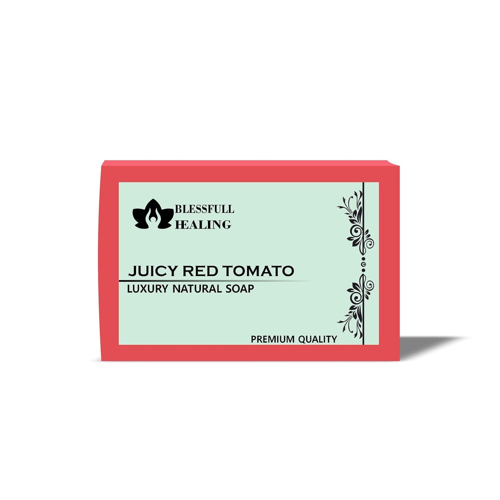 Blessfull Healing Luxury Juicy Red Tomato Handmade Natural Soap Bars (125 Gram / 4.4 OZ) (Pack Of 1)