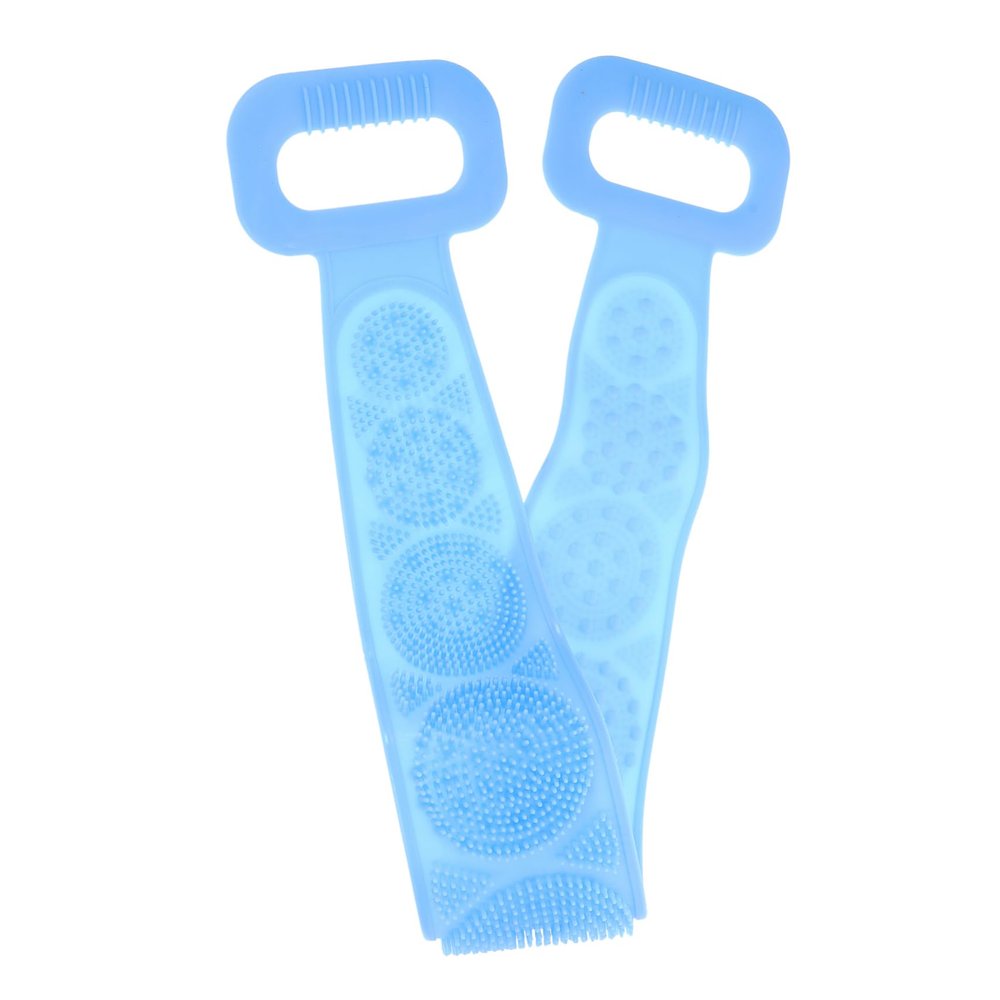 FRCOLOR Silicone Back Scrubber Bath Brush Dual-Sided Exfoliating Body Scrubber for Smooth Skin and Enhanced Lather for Daily Use Shower