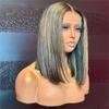 oulaer Short Straight Bob Pixie Cut 13x6 HD Lace Front Wigs Human Hair 1B4T27 Highlight Honey Blonde Lace Front Wigs Pre Plucked With Baby Hair Ombre Bob Wigs For Women 150% Density 10Inch view 3