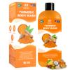 Turmeric Body Wash  Skin Brightening Turmeric Soap for Dark Spots, Hyperpigmentation  Exfoliating Turmeric Face Wash Reduces Acne, Scars, & Cleanses Skin  Natural Turmeric Liquid Soap Made in USA view 1