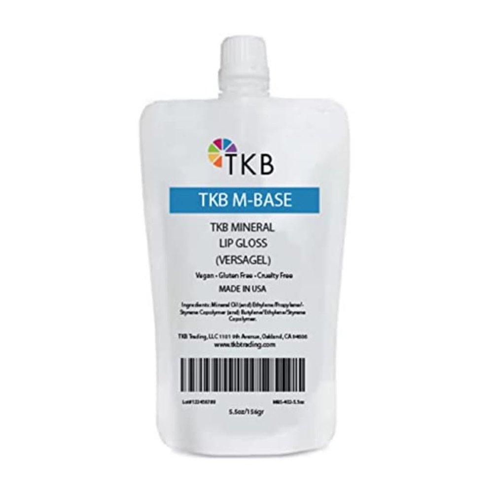 TKB Mineral Lip Gloss (M-Base) | Clear Versagel Base for DIY Lip Gloss, Made in USA (5.5oz (156g))