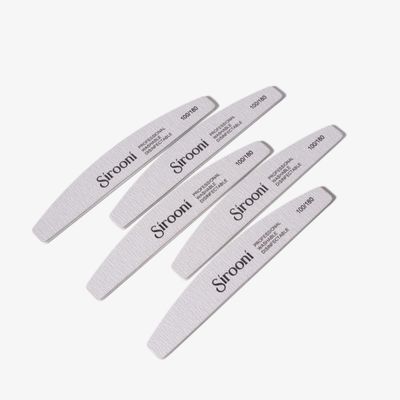 25 PCS Zebra Nail Files 100/180 180/240 Grit - Professional Double-Sided Emery Board Set for Acrylic & Natural Nails - Durable, Washable & Reusable for Manicure & Pedicure, Russian Manicure (100/180)