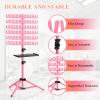 JANMPASK Braiding Hair Rack Height Adjustable 144 Pegs Braiding Rack Hair Extension Holder with Hair Braid Tools, Easy to Assemble (pink) view 4