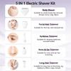 Electric Razors Shavers for Women, Bikini Trimmer 5 in 1 Lady Electric Shaver Razor Wet/Dry Face Razors for Face Nose Eyebrow Arms Armpit Legs Pubic Hair Area Painless Facial Hair Removal for Women view 2