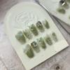ZIIVIEVS Heavy Industry Collection Phototherapy Handmade Nail Wearing Light Luxury Full Diamond Nail Wearing Finished Nail Stickers (Size : 521, Color : XS) view 1