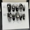 Heavy Industry Collection Phototherapy Handmade Nail Wearing Light Luxury Full Diamond Nail Wearing Finished Nail Stickers (Size : 569, Color : S) view 1