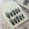 ZIIVIEVS Heavy Industry Collection Phototherapy Handmade Nail Wearing Light Luxury Full Diamond Nail Wearing Finished Nail Stickers (Size : 596, Color : M) view 2