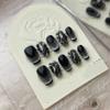ZIIVIEVS Heavy Industry Collection Phototherapy Handmade Nail Wearing Light Luxury Full Diamond Nail Wearing Finished Nail Stickers (Size : 596, Color : M) view 4