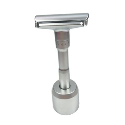 Beatifufu Zinc Alloy Shaving Razor Stand Holder for Men Shower Razor Base Stand Mini Silver