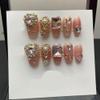Heavy Industry Collection Phototherapy Handmade Nail Wearing Light Luxury Full Diamond Nail Wearing Finished Nail Stickers (Size : 630, Color : XS) view 1