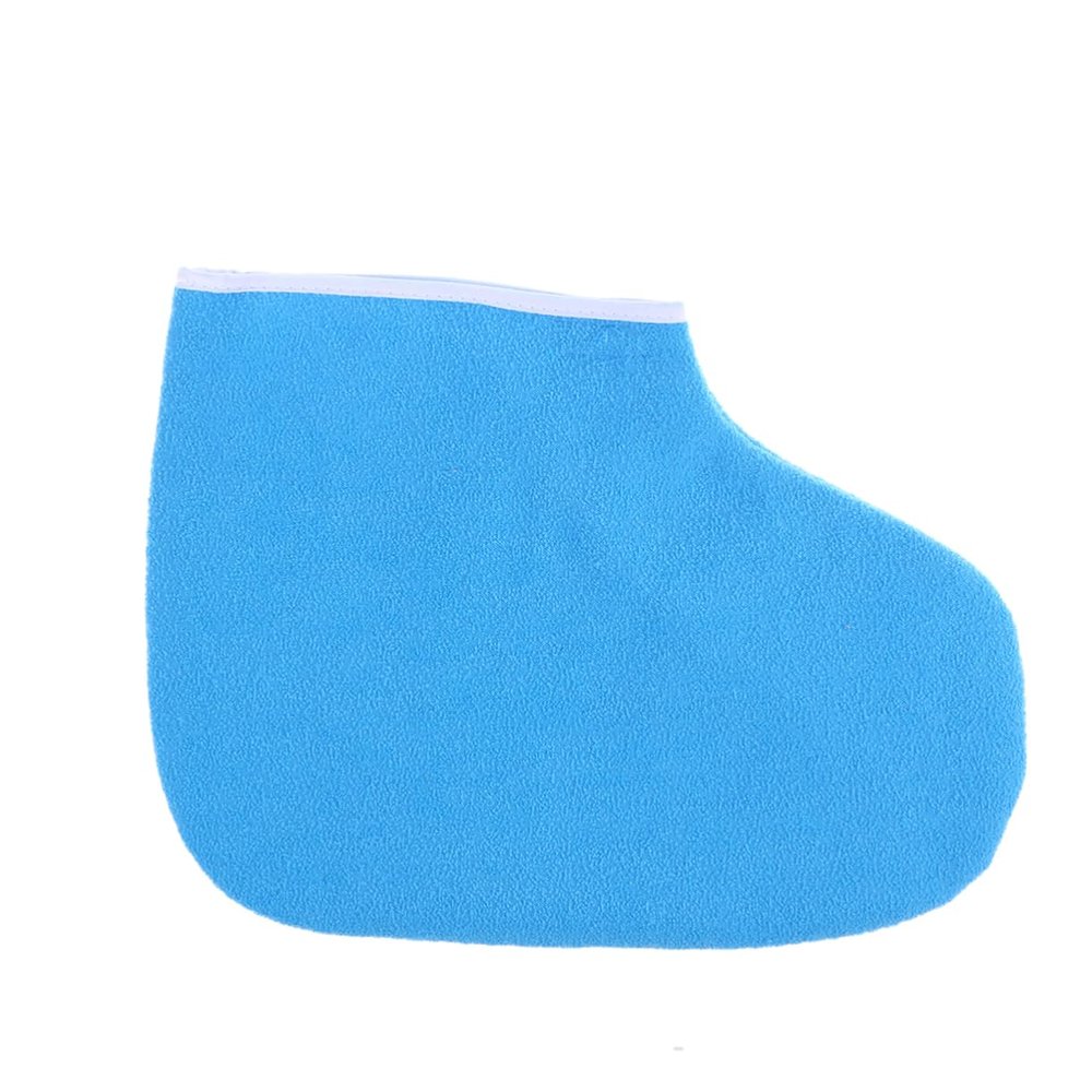 FRCOLOR Wax Therapy Insulated Cotton Mitts for Hand Foot Care Moisture Absorbing Paraffin Wax Booties Spa-Quality Heat Treatment Blue