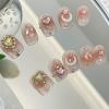ZIIVIEVS Handmade Wearing Nail Whitening Advanced Short Nail Design Detachable Teenage Heart Nail Pieces 10PCS (Size : M) view 2