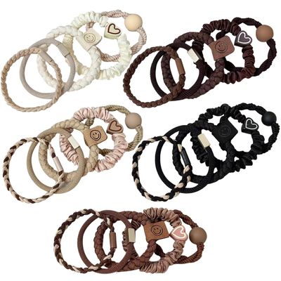 FZBNSRKO Boho Hair Ties for Women20 Pcs Bracelet Hair TiesCute Hair Tie Bracelet for Thin/Thick HairNo Damage Rubber Band Ponytail Holders Sport Hair Ties for Hair Accessories(random 4 sets)