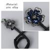 1PC Hair Bun Maker Exquisite Crystal Flower Hair Clip Fashionable Bun Maker for Long Hair Elegant Women Hairstyles Accessories, Black view 2