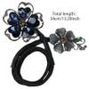1PC Hair Bun Maker Exquisite Crystal Flower Hair Clip Fashionable Bun Maker for Long Hair Elegant Women Hairstyles Accessories, Black view 3