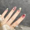 Handmade contrasting love graffiti for white and cute manicure, handmade wearing nails, contrasting love fake nails, 10PCS (Size : S) view 3
