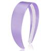 AHONEY Purple Headband for Women Satin Silk Headband Non Slip 1.57" Wide Plain Head Band Solid Hair Band view 1