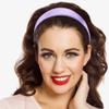 AHONEY Purple Headband for Women Satin Silk Headband Non Slip 1.57" Wide Plain Head Band Solid Hair Band view 2