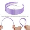 AHONEY Purple Headband for Women Satin Silk Headband Non Slip 1.57" Wide Plain Head Band Solid Hair Band view 3