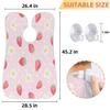 Hsnar Sweet Fruit Strawberry Beard Bib Beard Hair Catcher for Men Shaving Waterproof Non-Stick Hair Catcher Grooming Cloth with 2 Suction Cups view 3