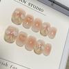 ZIIVIEVS Handmade nail art, tulip hand-painted, handmade short nails, nail patches, wearing nails, nail patches, fake nails, 10PCS (Size : S) view 2