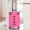 AJLVDY On-the-go Storage Case with Key Roller, Makeup Suitcase Large Capacity, Makeup Suitcase with 4 Wheels Suitable for Manicurist Makeup Artist Beginners and Professionals,Rose red, Rosered view 3