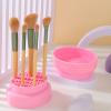 Erice Organizador De Maquillaje, 3 in 1 Clean, Dry, Storage Makeup Brush Cleaners Bowl, Makeup Brush Cleaner Mat, Silicone Makeup Brush Cleaning Bowl for Makeup Lovers (Mint green) view 4