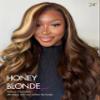LUVME HAIR 14 Inch Honey Blonde 13X4 Glueless Wig Loose Body Wave Versatile 13X4 Lace Frontal Wig Human Hair view 2