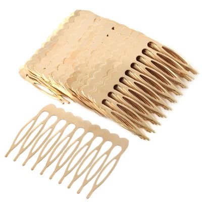 Honbay 30PCS 10 Teeth Metal Hair Combs Hair Side Combs Hair Clip Combs Twist Combs Wedding Bridal Veil Combs Wig Combs Headpieces Accessories Combs Updo Bun Chignon Hair Styling Accessories